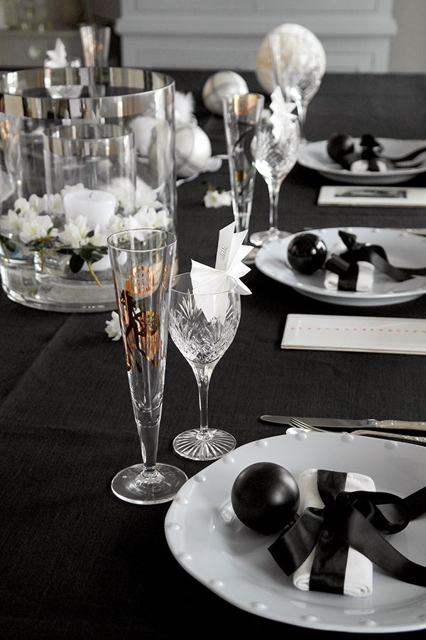 Decoração de Natal Decoração de Natal preto e branco