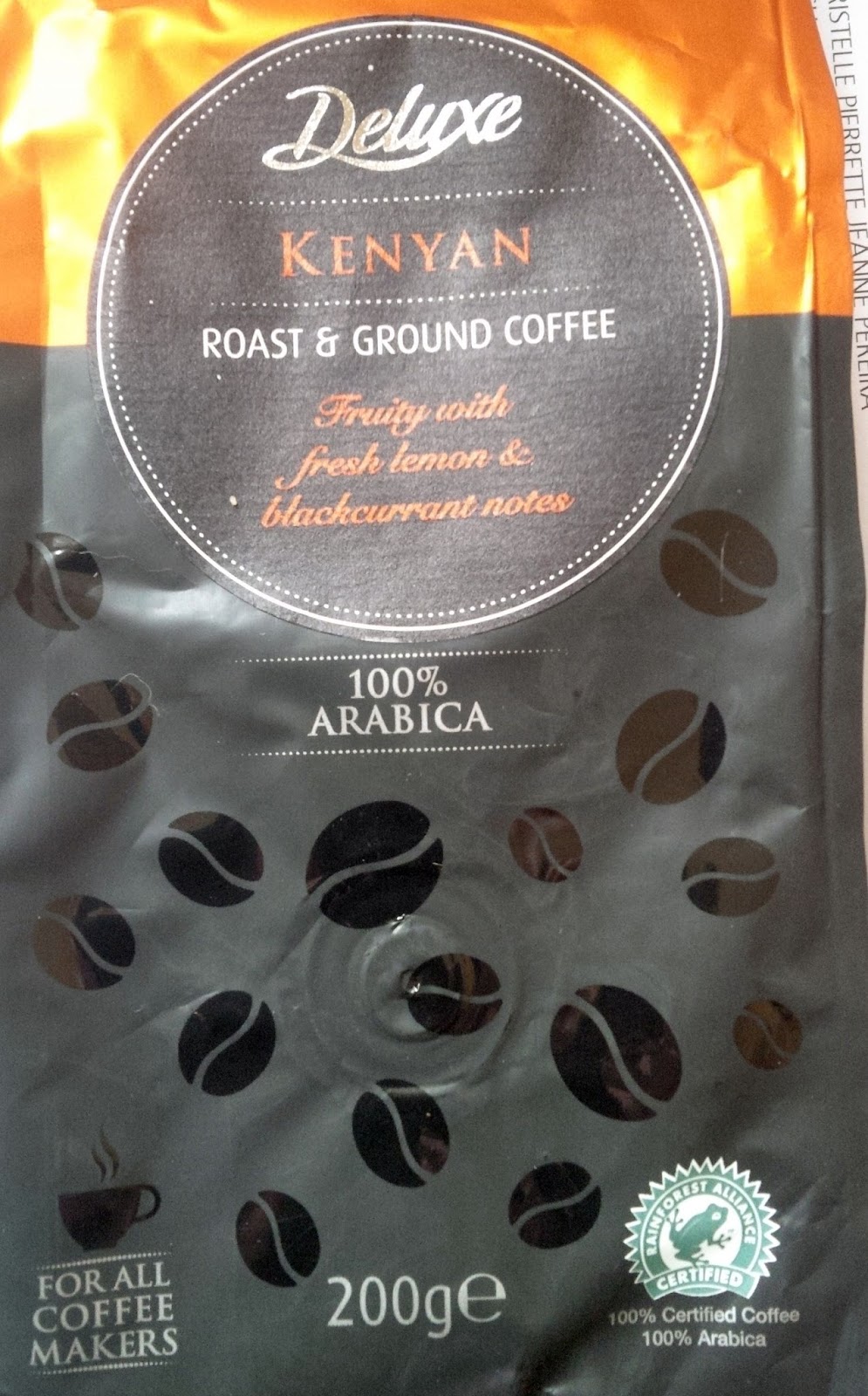 beverage upon beverage upon beverage Lidl Deluxe Kenyan coffee