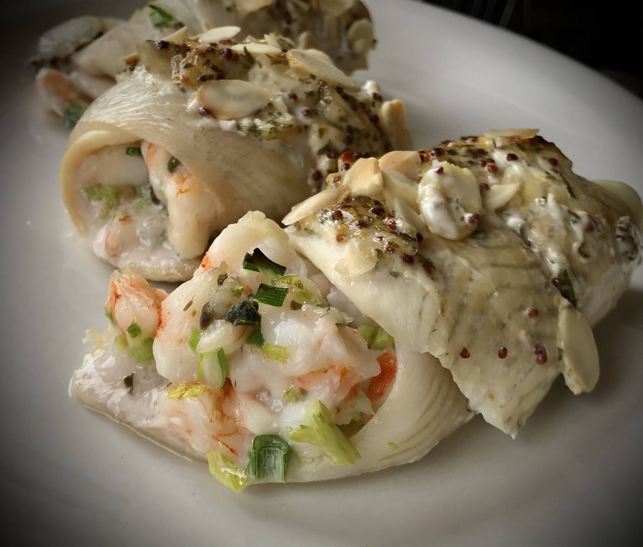 Filet de sole farcis aux crevettes