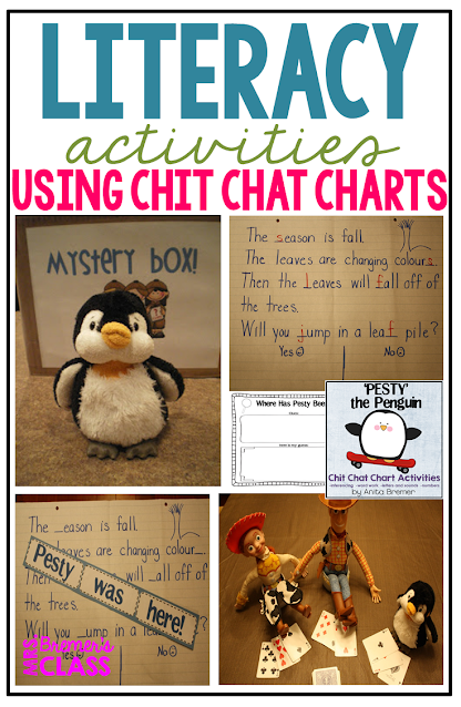 Pesty the Penguin chit chat chart morning message ideas for Kindergarten