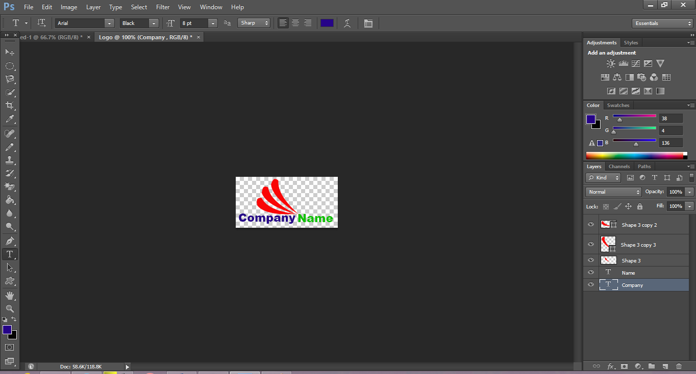 Photoshop Tutorials Logo Design for Beginners Step by Step ~ photoshop