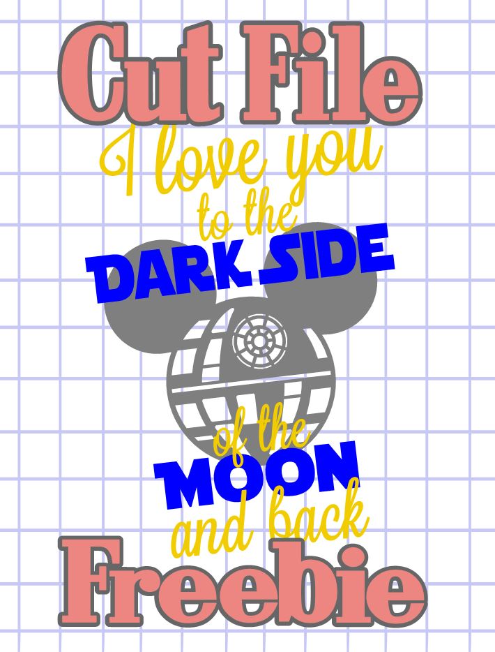 The Scrapoholic Cut File Freebie 2018 Love You To The Dark Side Of The Moon And Back Design 01