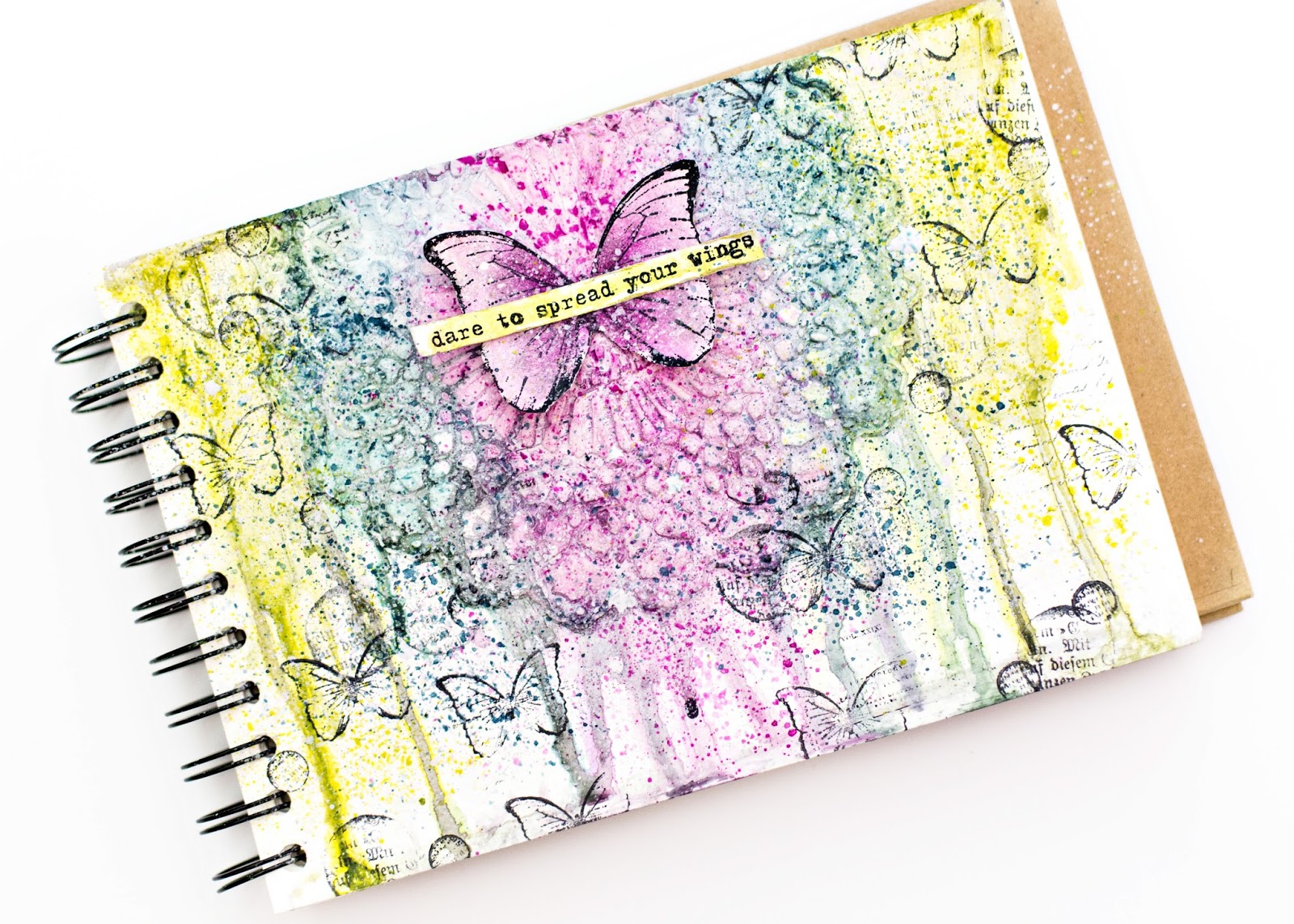 Tiffanys Paper Designs Mixed media art journal page