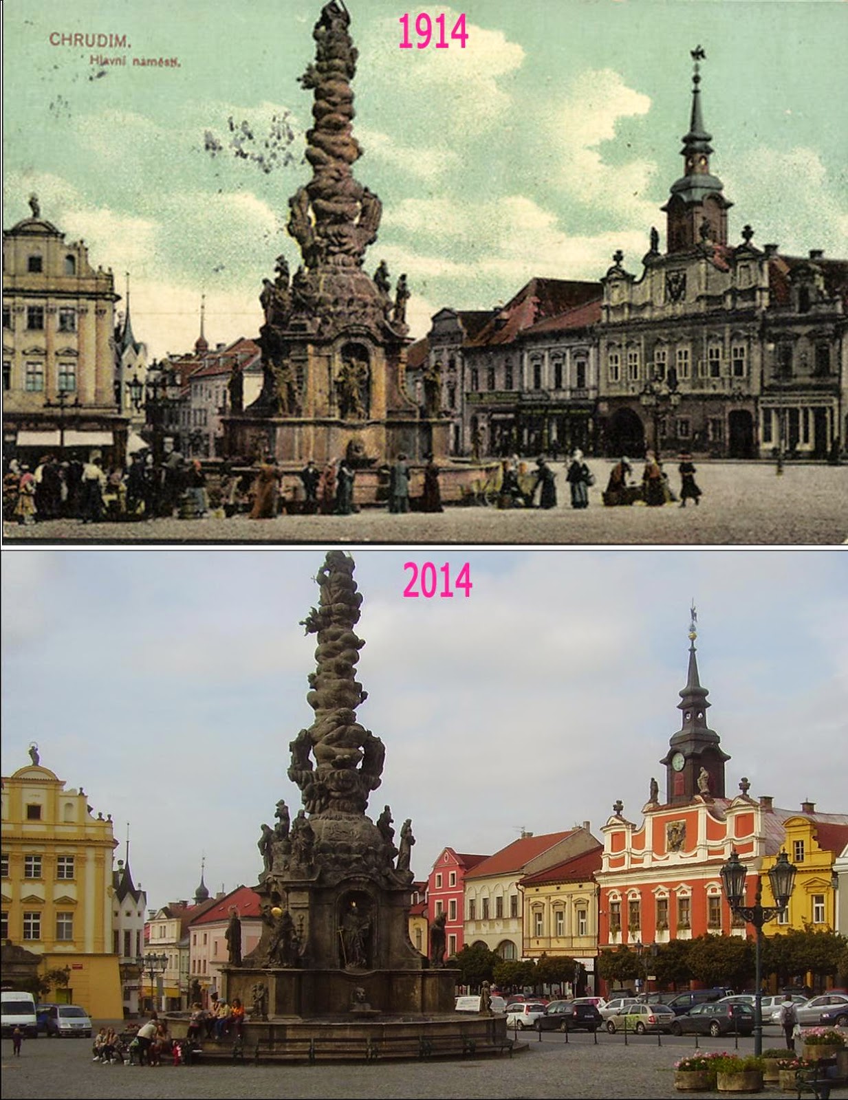 Přehled srovnávacích fotek CHRUDIM 1 (Pardubický kraj)