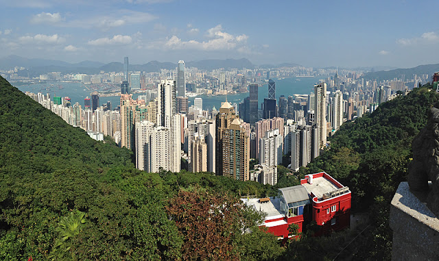 Panorama de Hong Kong depuis le sommet de Victoria Peak
