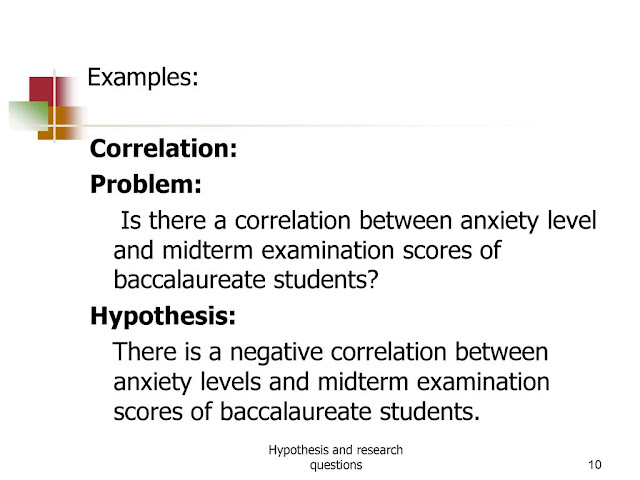 correlational research hypothesis example
