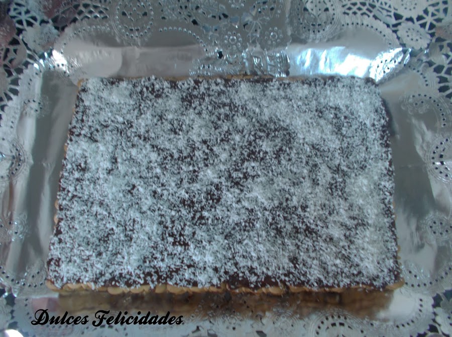 Tarta de galletas y chocolate
