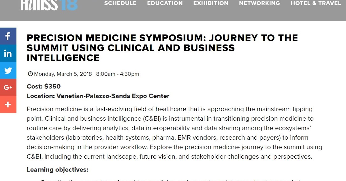 Discoveries in Health Policy Very Brief Blog HIMSS Las Vegas 2018