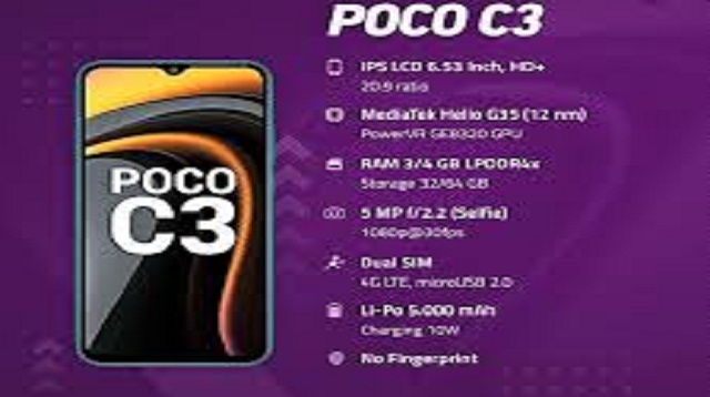 Xiaomi Poco C3 - Spesifikasi dan Harga