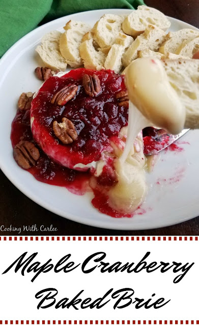 Gooey melty cheese is perfect for toasted bits of baguette. This maple cranberry baked brie is sweet and salty, tarty and gooey. It is perfect for a holiday or just because! Gooey melty cheese is perfect for toasted bits of baguette. This maple cranberry baked brie is sweet and salty, tarty and gooey. It is perfect for a holiday or just because!
