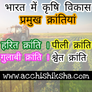 Pramukh Krashi Kranti - प्रमुख क्रांति और कृषि विकास Pramukh Krashi Kranti - प्रमुख क्रांति और कृषि विकास
