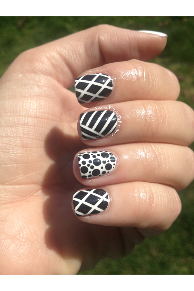 Young Wild and Polished: Black and White and Striping Tape All Over??