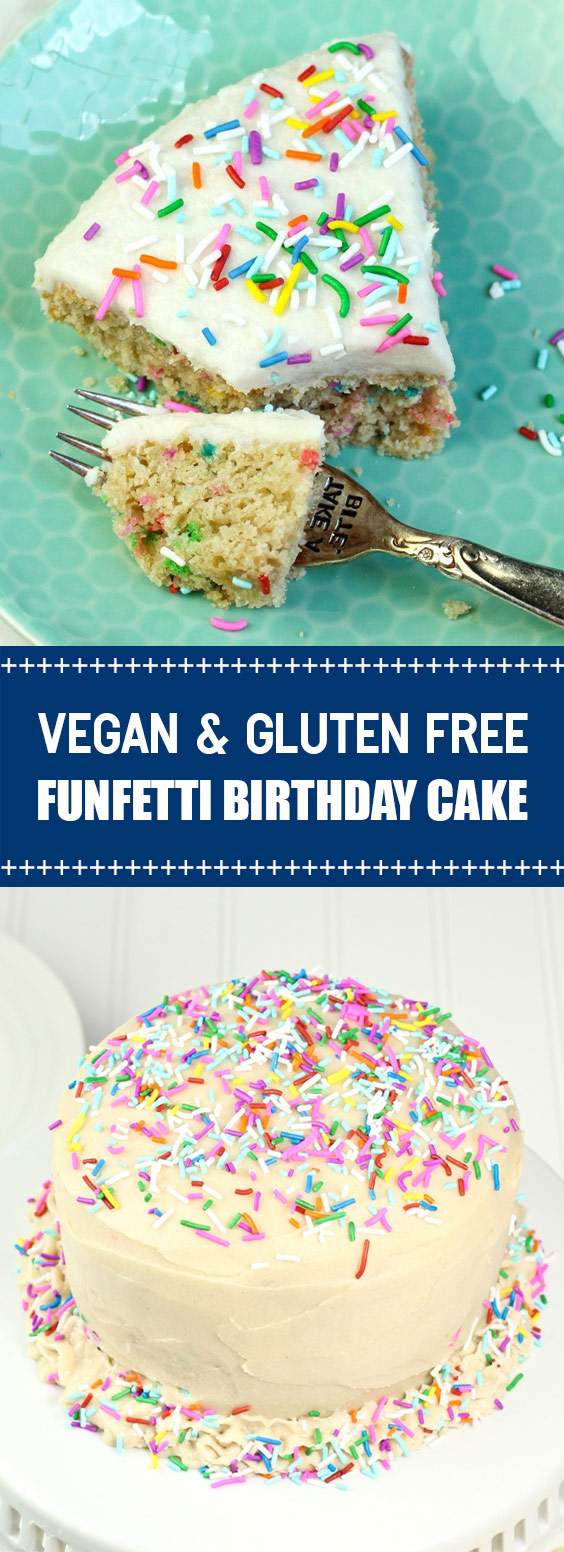 Vegan Gluten Free Funfetti Birthday Cake vegan glutenfree