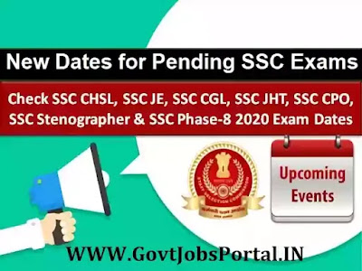 Re-Schedule of all Pending SSC Exams