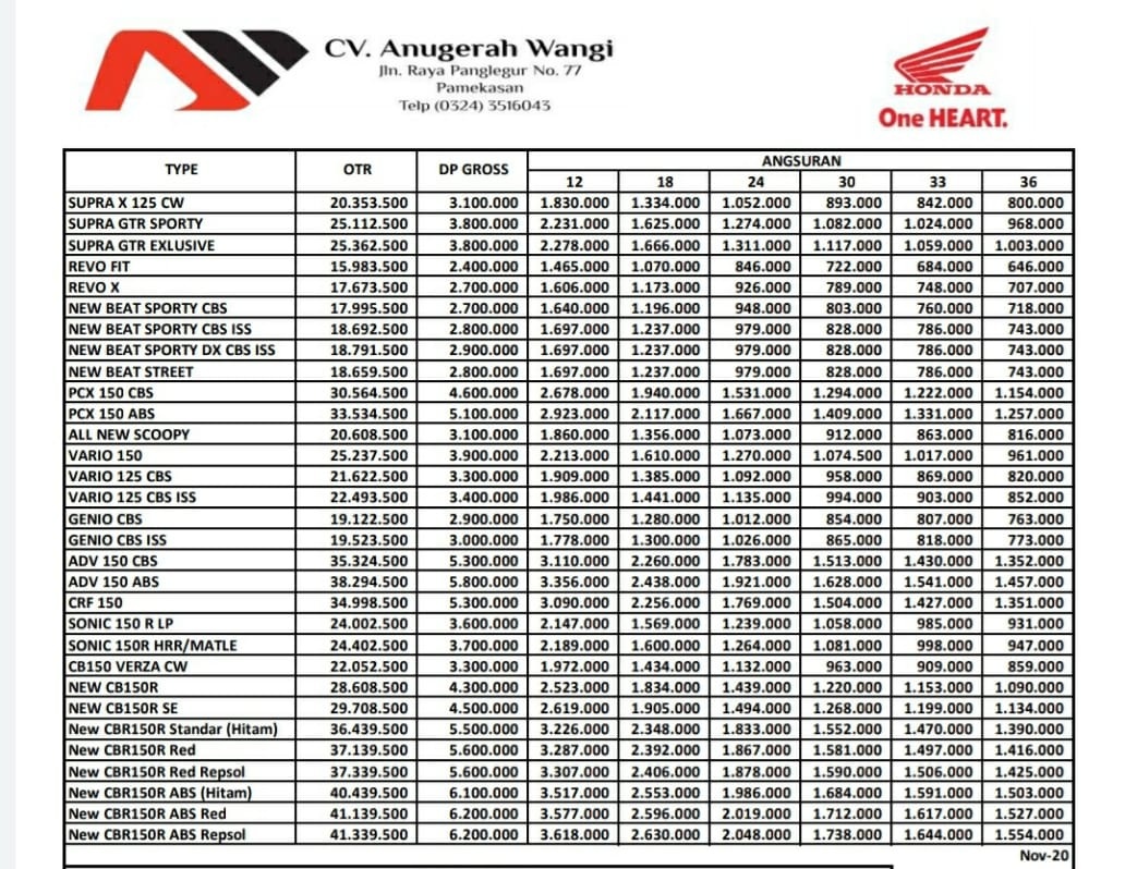 Brosur Motor Honda Genio MAS IPUNG