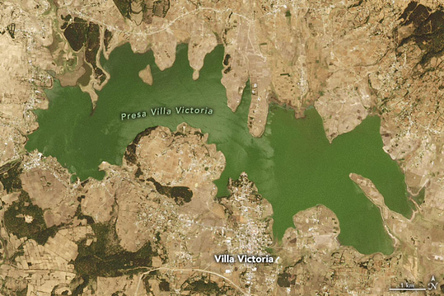 La NASA revela imágenes satelitales de la sequía en México