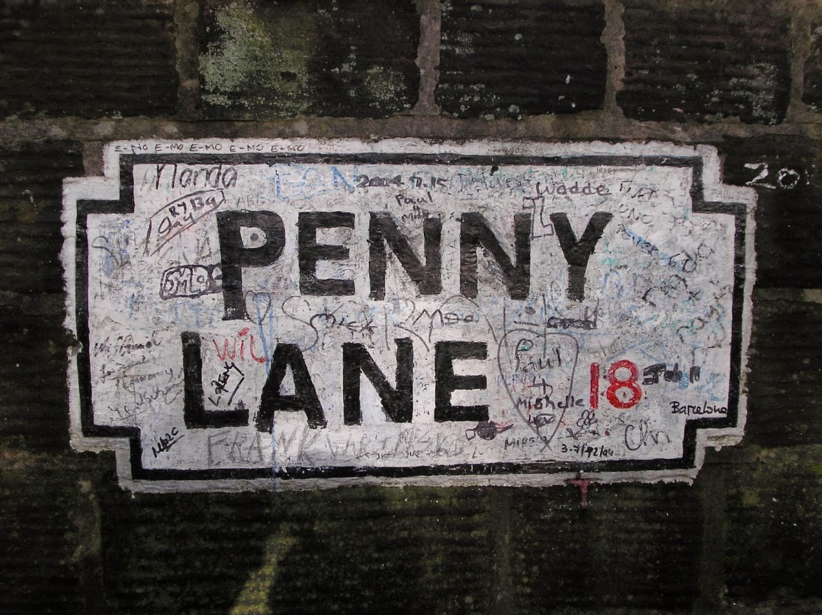 BEATLES PENNY LANE METAL STREET SIGN LIVERPOOL Vintage Retro Gift Plaque Lennon 