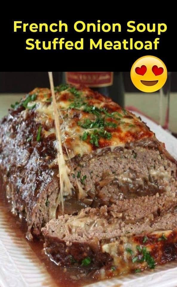 FRENCH ONION SOUP STUFFED MEATLOAF