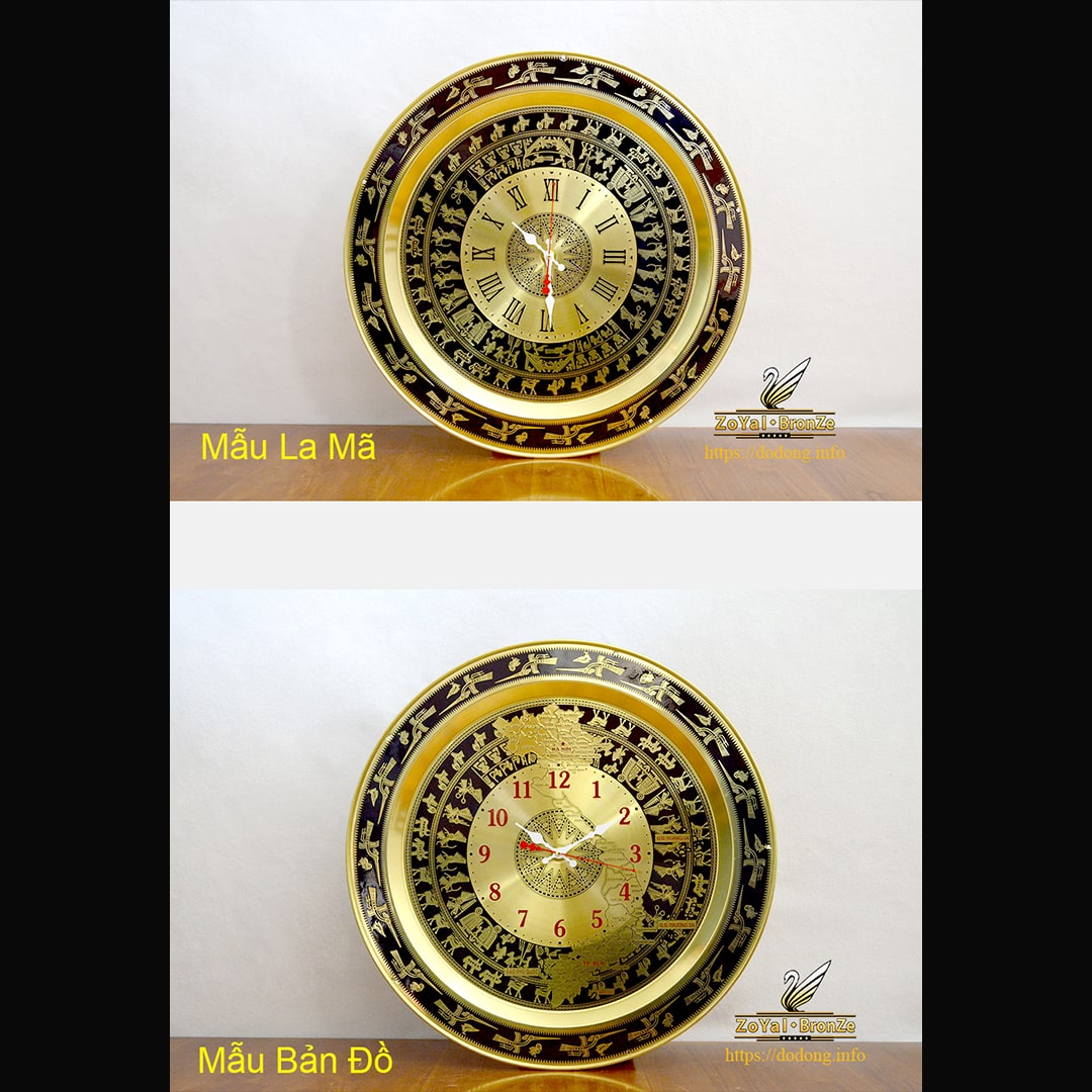 [A117] 10 mẫu tranh trống đồng phòng làm việc tài lộc may mắn