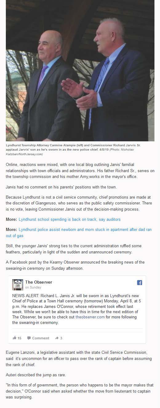 Lodi By The Numbers Lyndhurst article shows why towns need nepotism