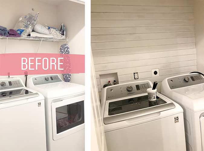 MODERN FARMHOUSE LAUNDRY ROOM REVEAL FEAT. SHIPLAP ACCENT WALL | A ...