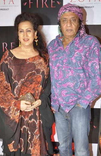 Actor Ranjeet with wife Actor Ranjeet with wife