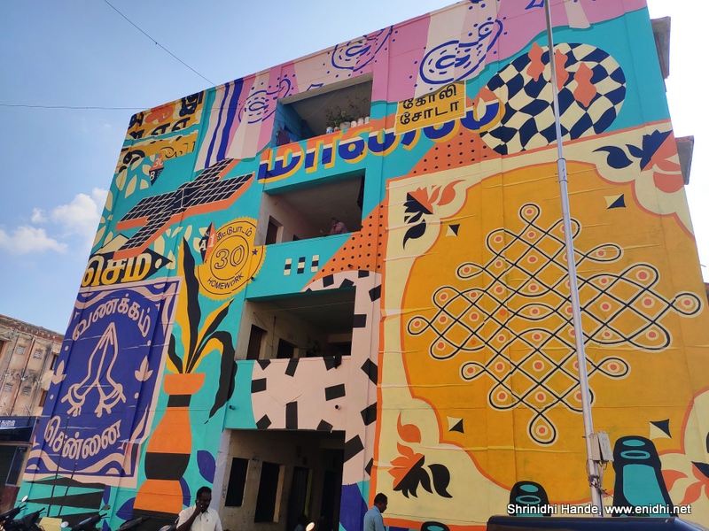 Kannagi Nagar Art district off OMR Beautiful wall paintings in Chennai