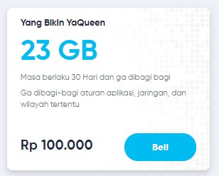 Paket data By.u Yang Bikin Yaqueen 23GB 100.000 Masa Aktif 30 Hari Paket data By.u Yang Bikin Yaqueen 23GB 100.000 Masa Aktif 30 Hari