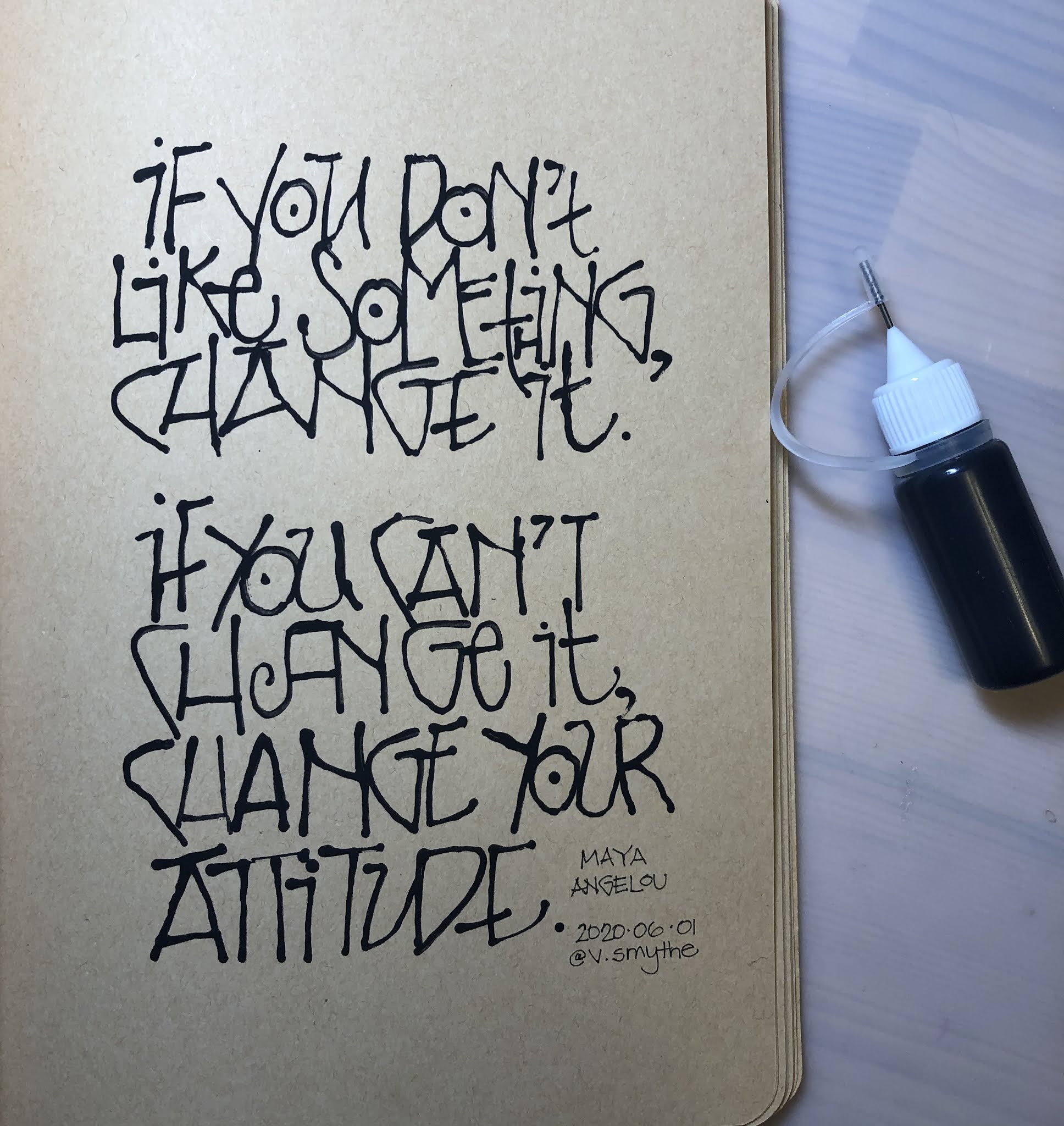 Acrylic Paint Lettering with Watercolour