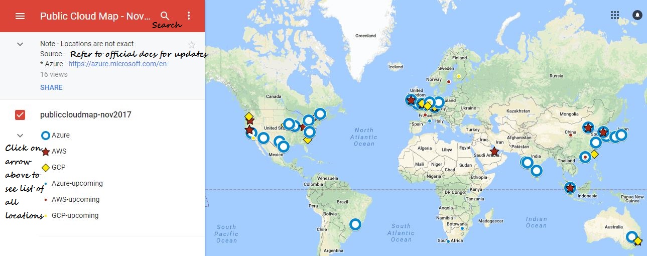 Tech Tips, Tricks & Trivia Public Cloud Map November 2017