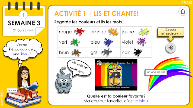 Interactive French Activities for Distance Learning using Google Slides