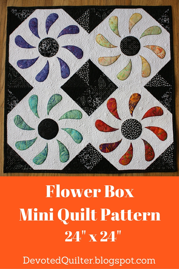 Devoted Quilter Finished Flower Box Mini Quilt and Pattern Release