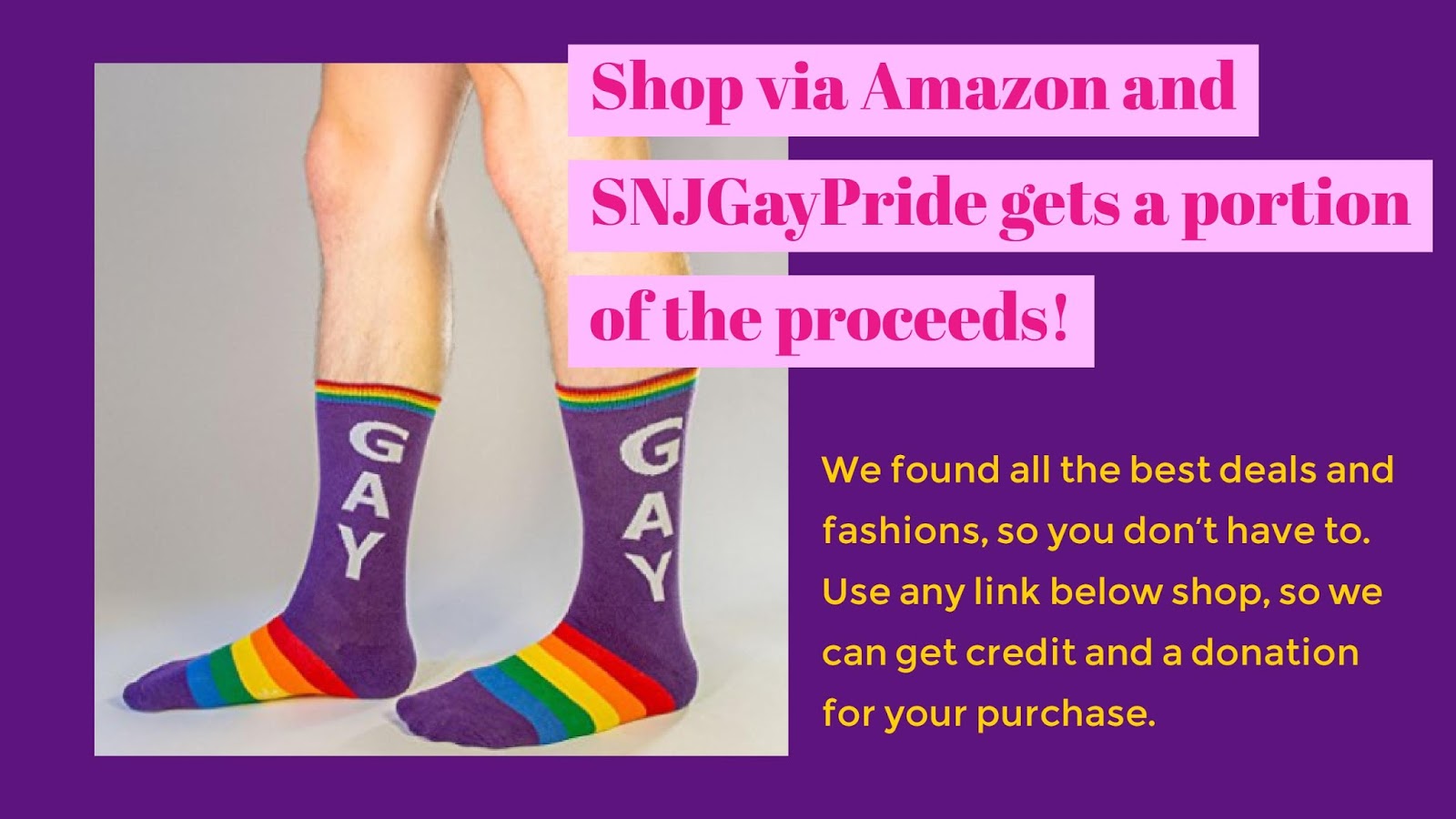 Shop Amazon and Donate to Jersey Gay Pride
