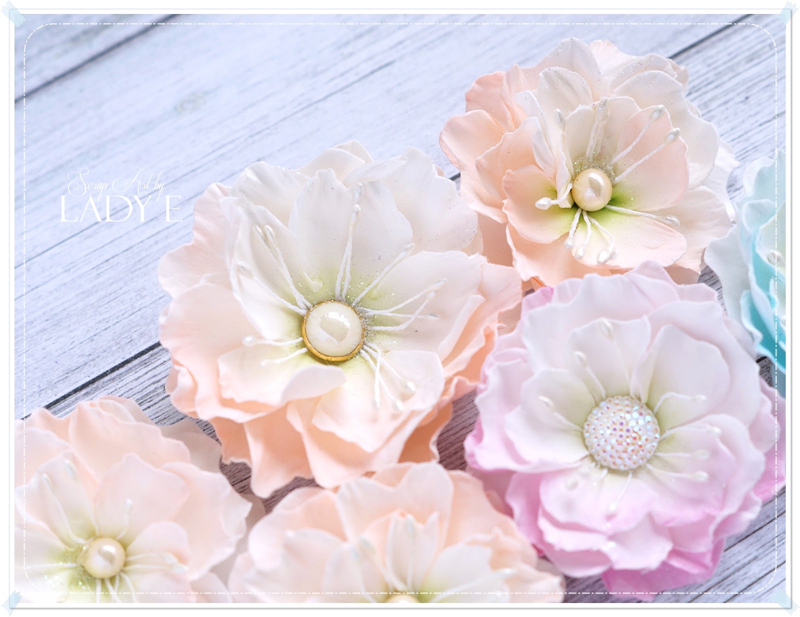 Silk Foam Flowers, Video Tutorial & Giveaway Scrap Art by Lady E