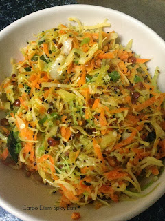 Cabbage Carrot Stirfry  Cabbage Carrot palya