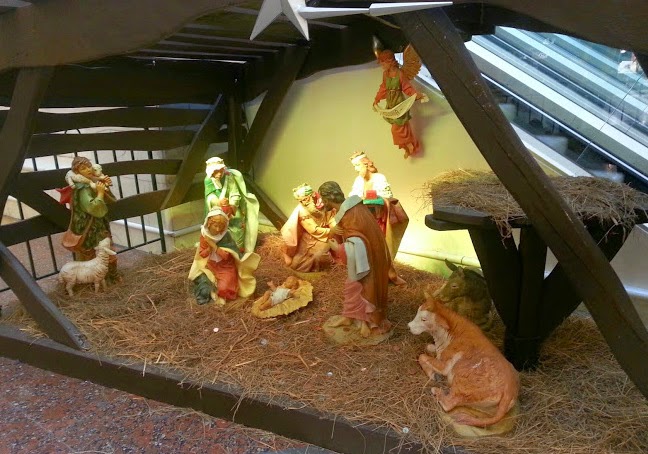 The intu Trafford Centre in Manchester Christmas nativity scene