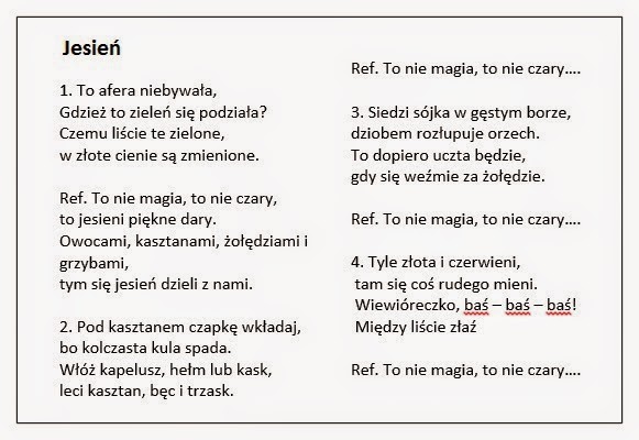 Tekst Piosenki Więc Chodź Pomaluj Mój świat I kl@sa: "Jesień" - piosenka