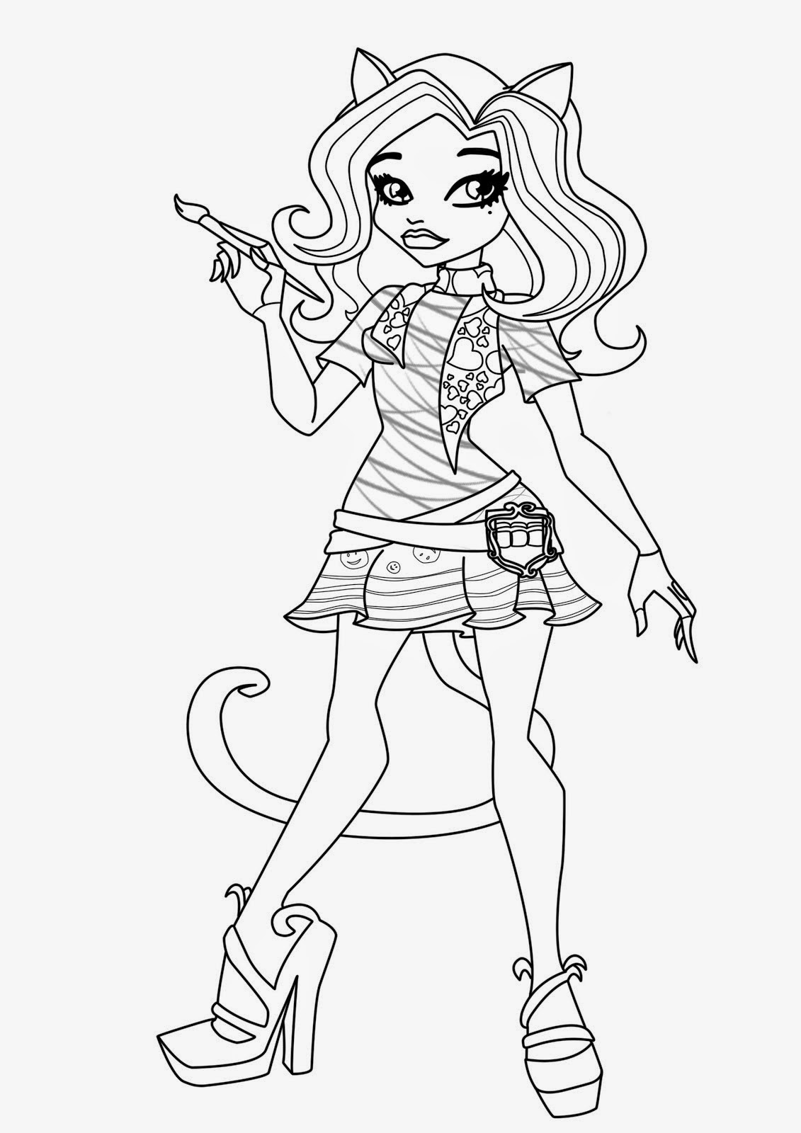 Coloring Pages Monster High Coloring Pages Free and Printable