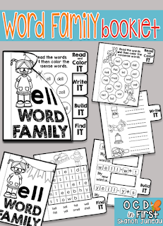 These Word Family activities will surely be a hit in your elementary classroom!  There are comprehension and writing activities, word family handouts, Powerpoint to introduce words, and word family games.  Check out my blog post to get a word family freebie!