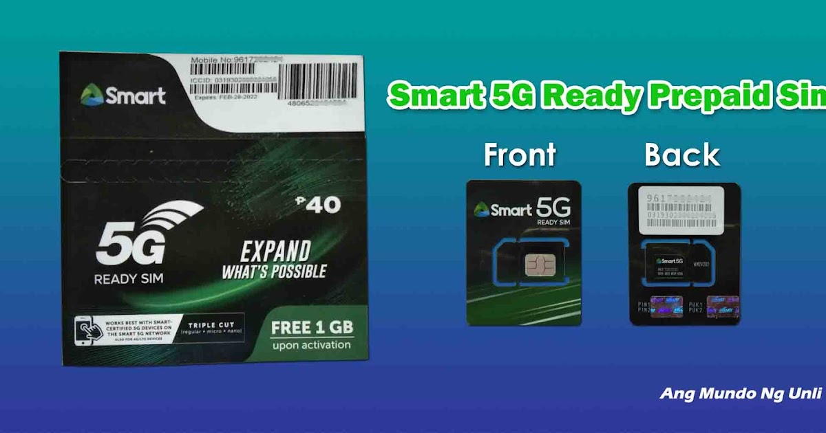 Avail of the Newest Smart 5G Ready Prepaid Sim for Only 40 Pesos + Free
