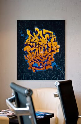 Graffiti Alphabet: A-Z Letter canvas for home decoration design