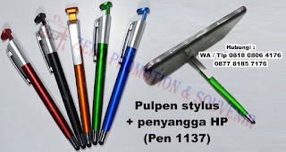 souvenir pulpen yang multifungsi, pen jepit HP, pen penyangga HP, pen stylus, pen touchscreen, pen stand HP, Pen layar sentuh (pen 1137) 