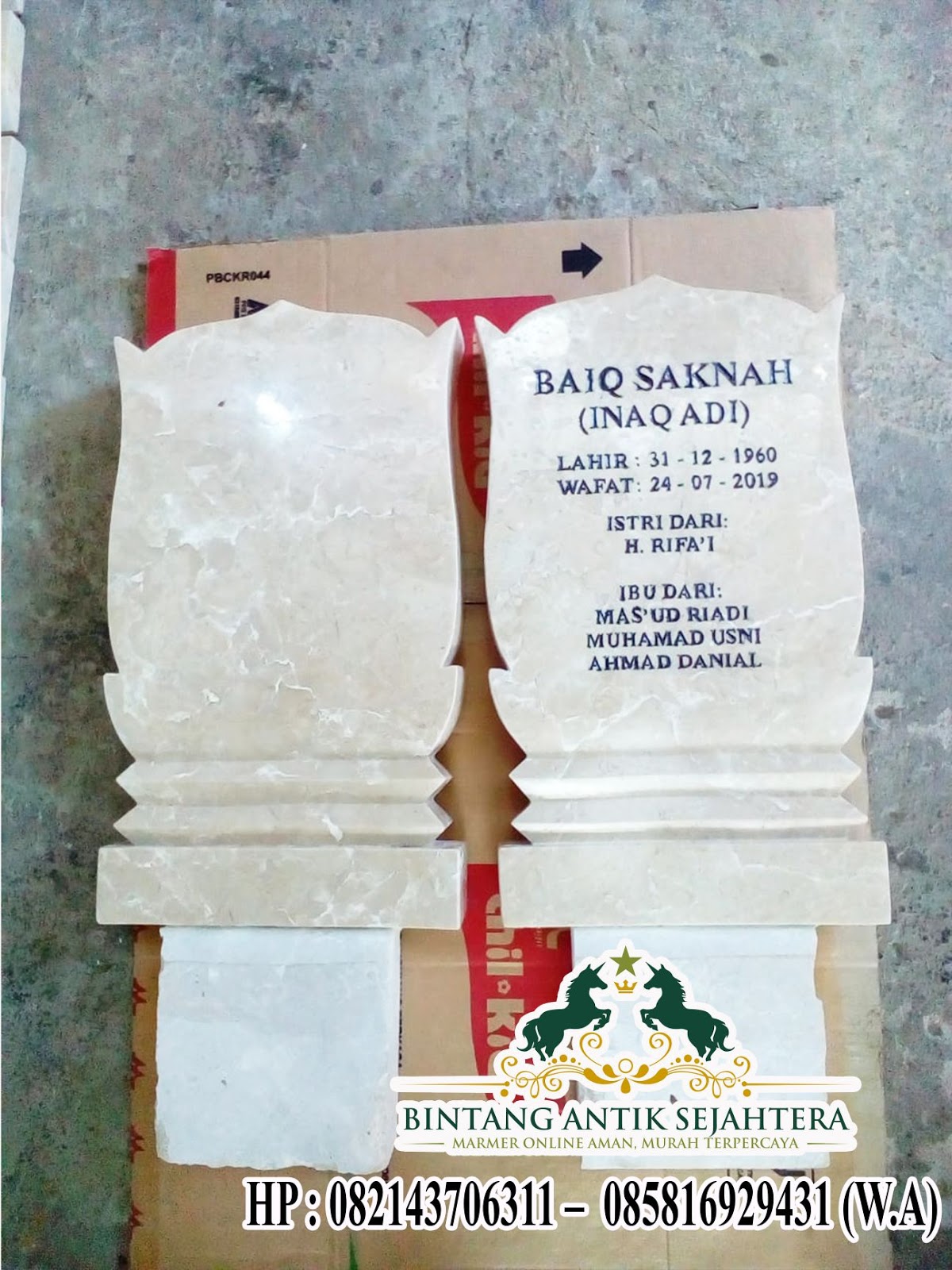 Nisan Patok Marmer Harga Batu Nisan Kuburan Marmer Kerajinan Marmer Tulungagung