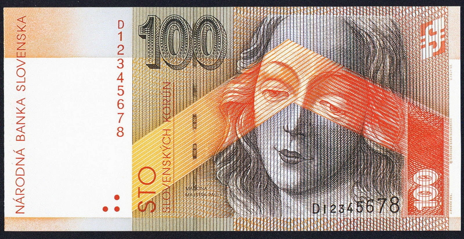 Slovakia 100 Korun Banknote 1993 Madonna World Banknotes Coins 