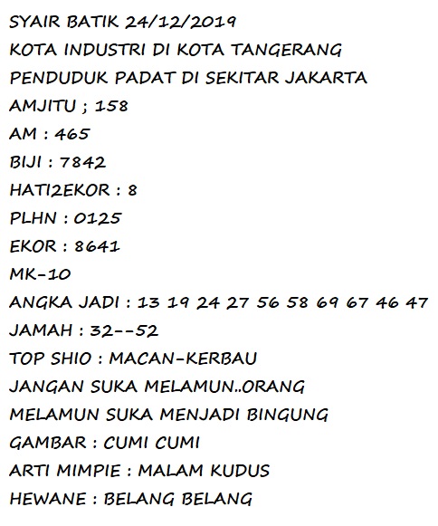 Syair Hk Kalong Terbaru Antoni Gambar
