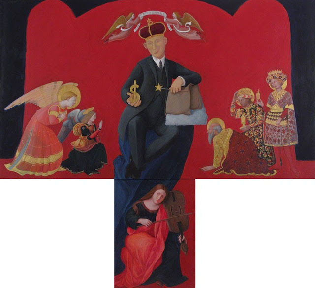 Con temporary God cm40x70%252B24x18 acrilico e china su tela 2012