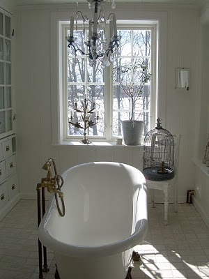 Cuartos de baño vintage: blanco | Pompas de Ideas