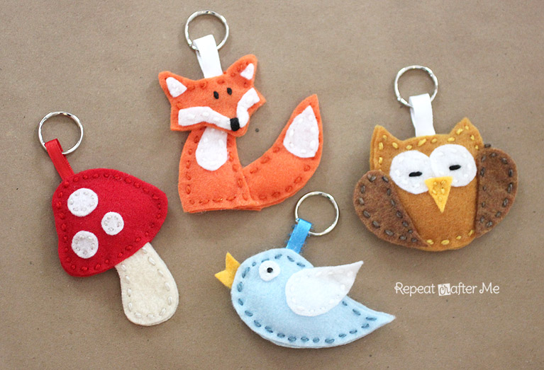 Felt Forest Friends Keychains - Repeat Crafter Me