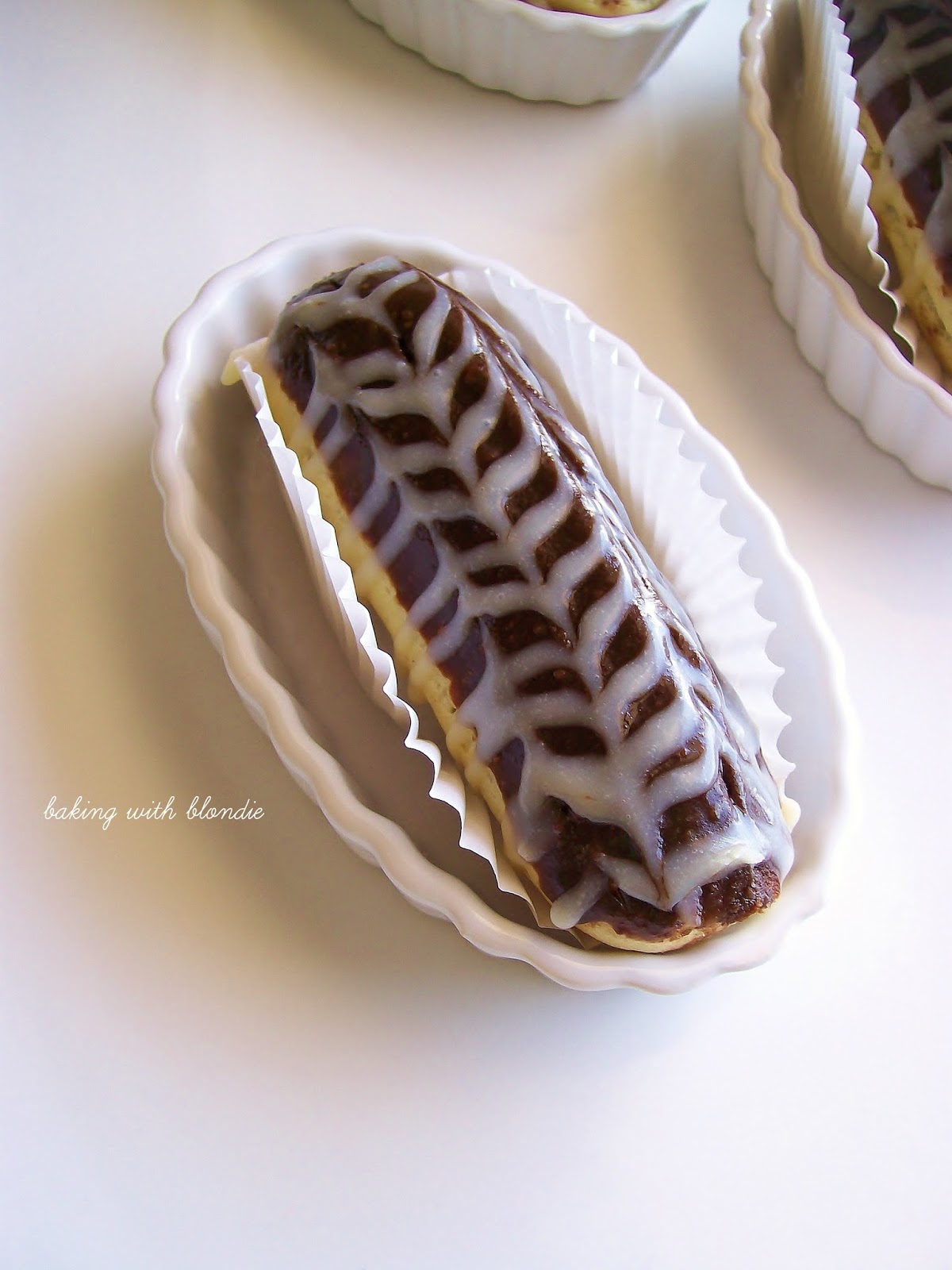 Peanut Butter Cream Filled Eclairs