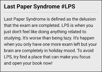 last paper syndrome, exam quotes, final exam, BATI USM